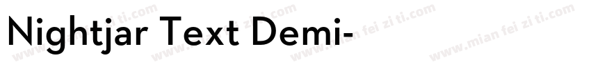 Nightjar Text Demi字体转换